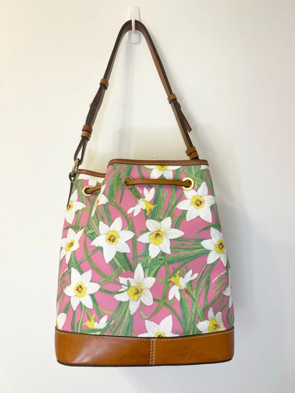Dooney & Bourke Daffodil Botanical Drawstring Bucket Bag